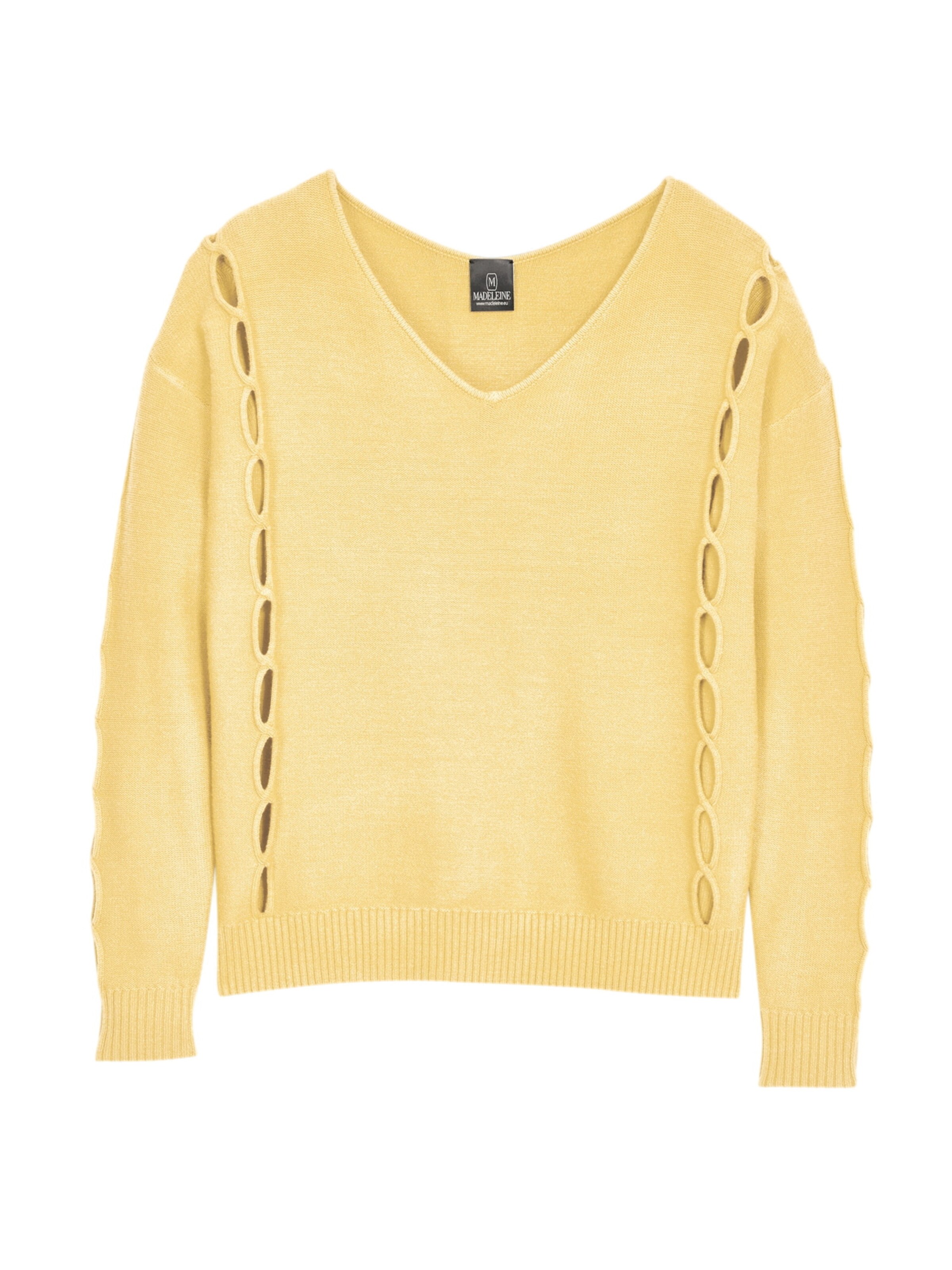 MADELEINE Trui in de kleur Lichtgeel, Productweergave