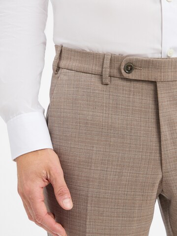 Digel Regular Pleated Pants 'Per' in Beige