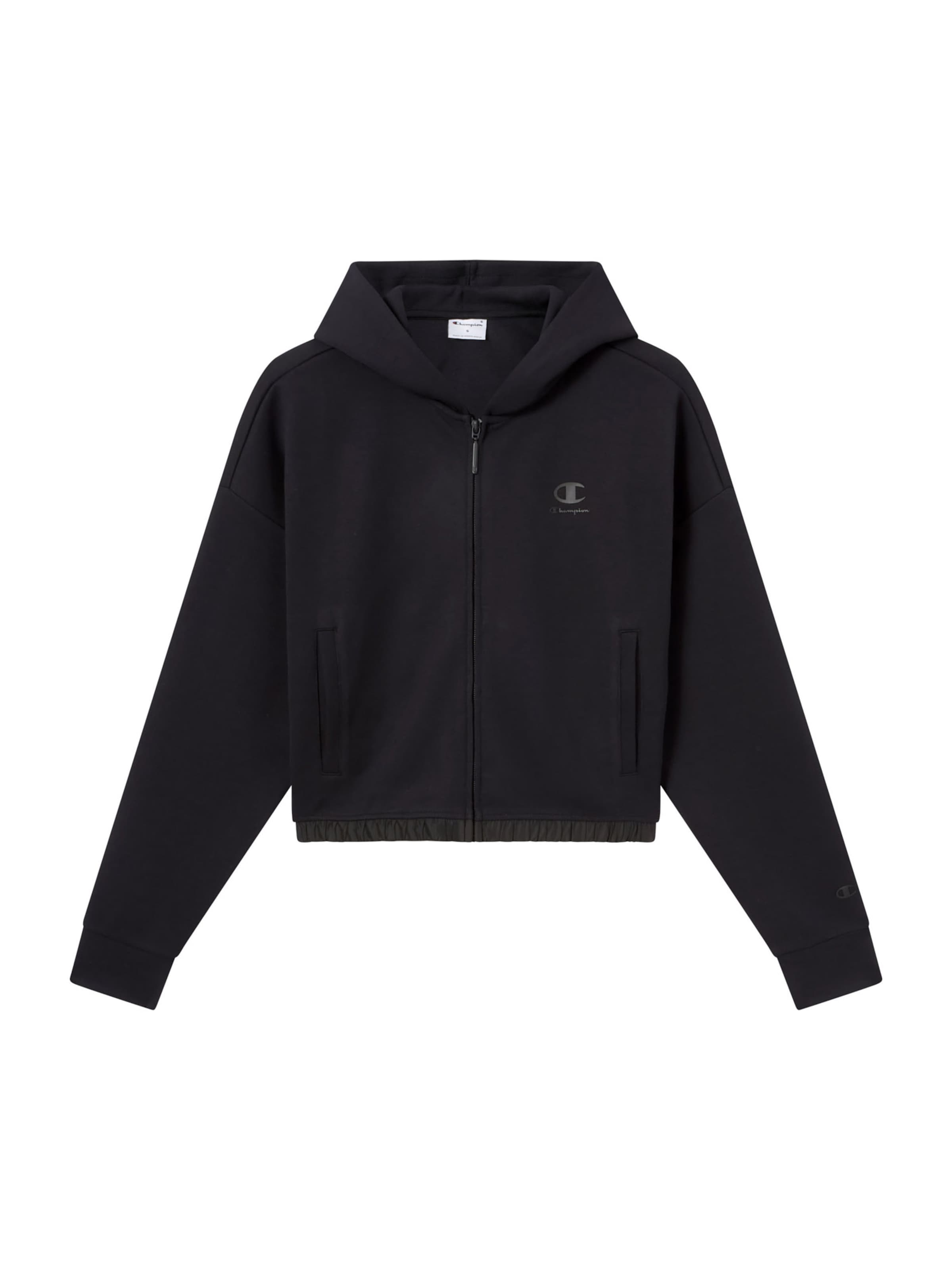 Champion Authentic Athletic Apparel Jopa na zadrgo | črna barva: sprednja stran