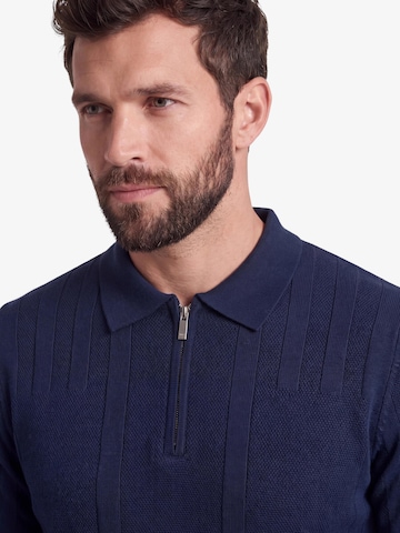 INSPR Shirt 'Lucian Zip' in Blauw