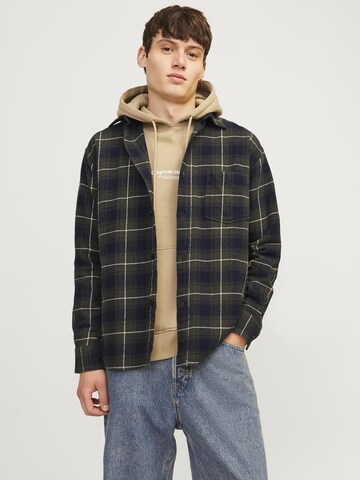 JACK & JONES Regular fit Button Up Shirt in Blue: front