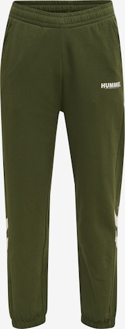 Effilé Pantalon de sport Hummel en vert : devant
