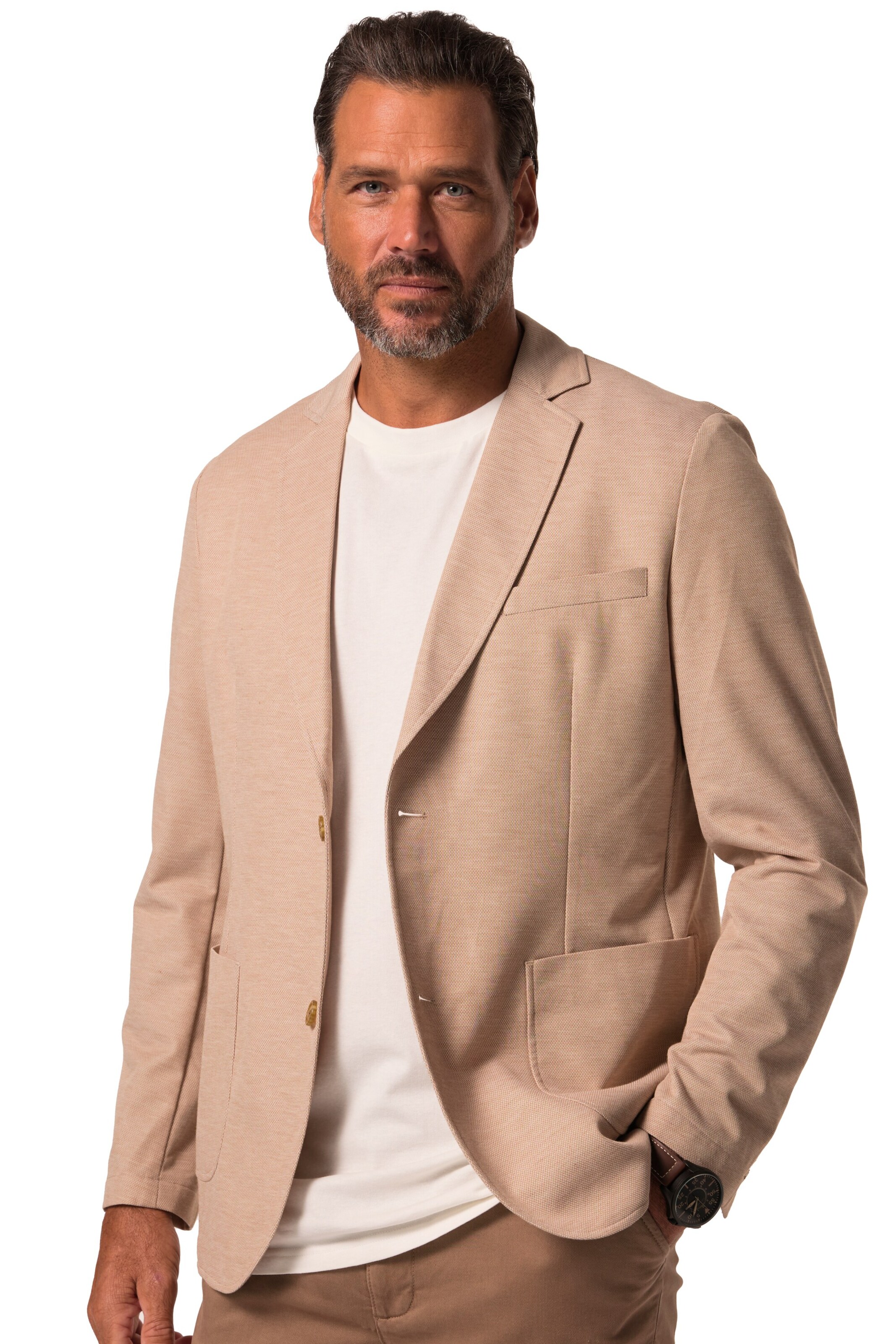 JP1880 Regular fit Colbert in Beige: voorkant