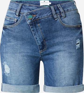 FREEMAN T. PORTER Slimfit Jeans 'Mikaela' in Blauw: voorkant