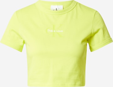Calvin Klein Jeans Shirt in Geel: voorkant