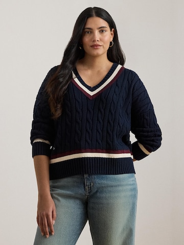 Lauren Ralph Lauren Plus Sweater in Blue: front