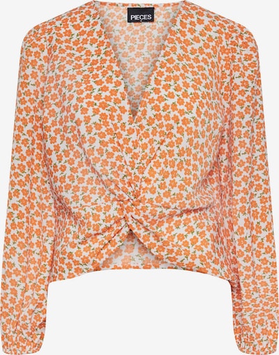 PIECES Shirt 'JOE' in Orange / White, Item view