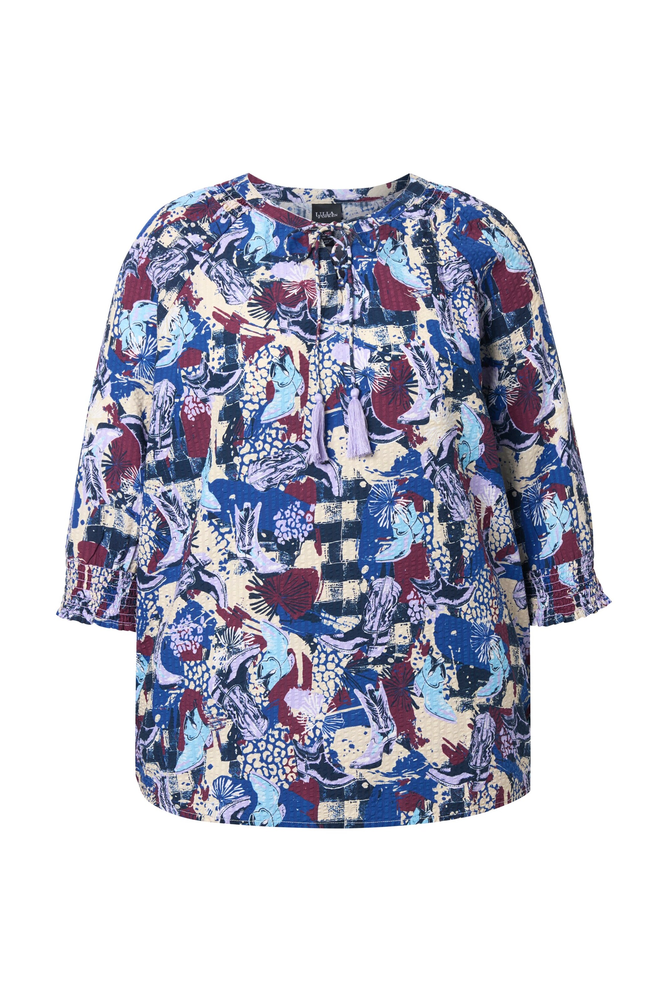 Ulla Popken Tuniek in Gemengde kleuren: voorkant