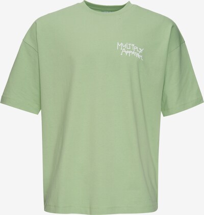 Multiply Apparel Shirt 'Banderole' in Pastel green / Black / White, Item view
