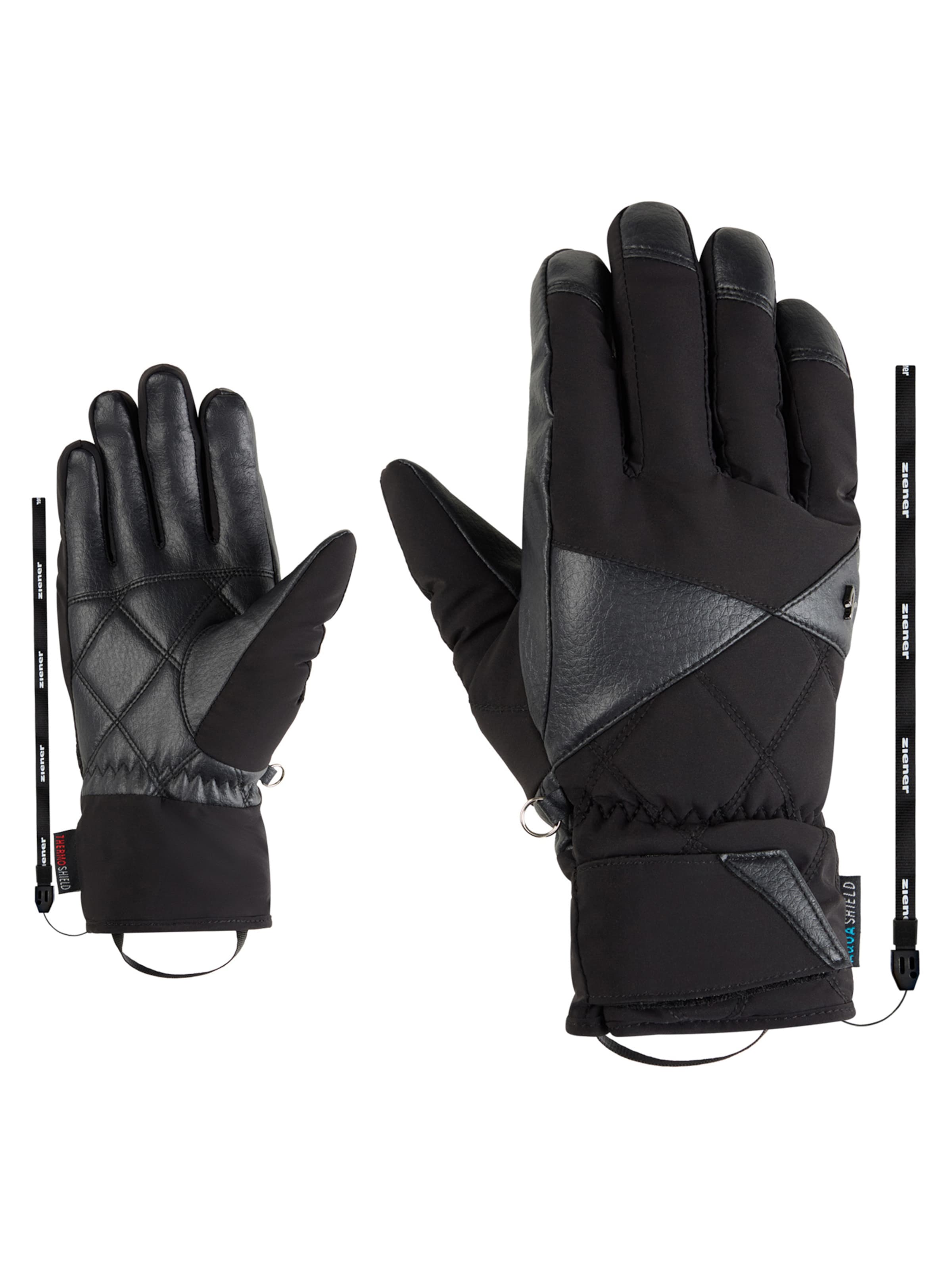 ZIENER Athletic Gloves 'Koana' in Black: front