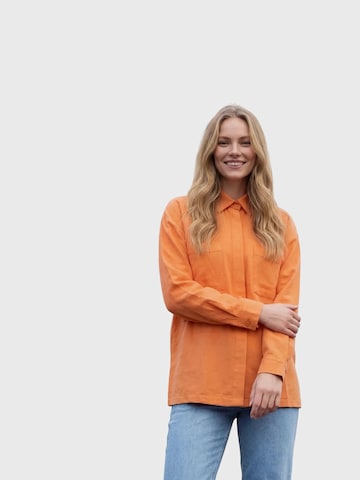 T-shirt My fashion en orange : devant