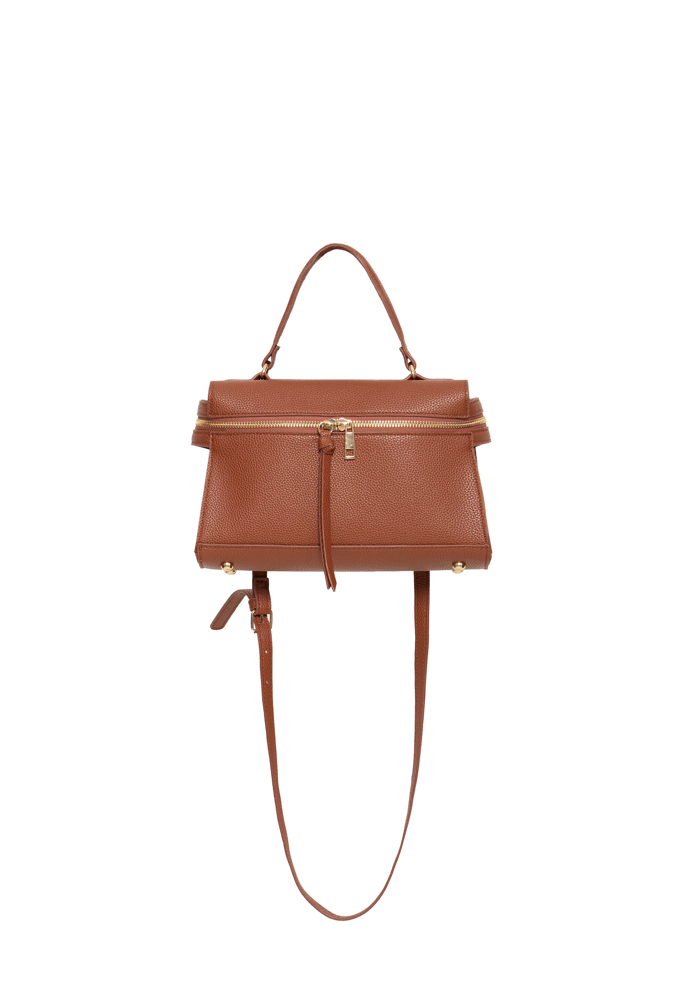 ICHI - Bolso de hombro 'AGNETE' en marrón: frente