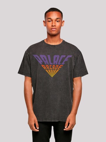 T-Shirt 'Stranger Things Palace Arcade Netflix TV Series' F4NT4STIC en noir : devant
