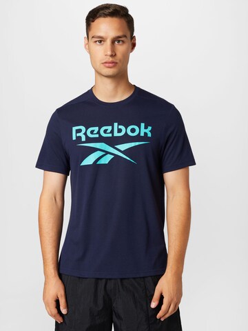 Reebok Funkční tričko 'Workout Ready' – modrá: přední strana