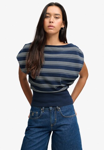 Haut 'Bardot' Superdry & Co en bleu : devant