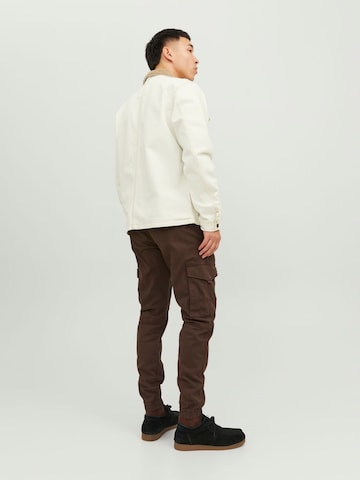 JACK & JONES Tapered Cargobroek 'Paul Flake' in Bruin