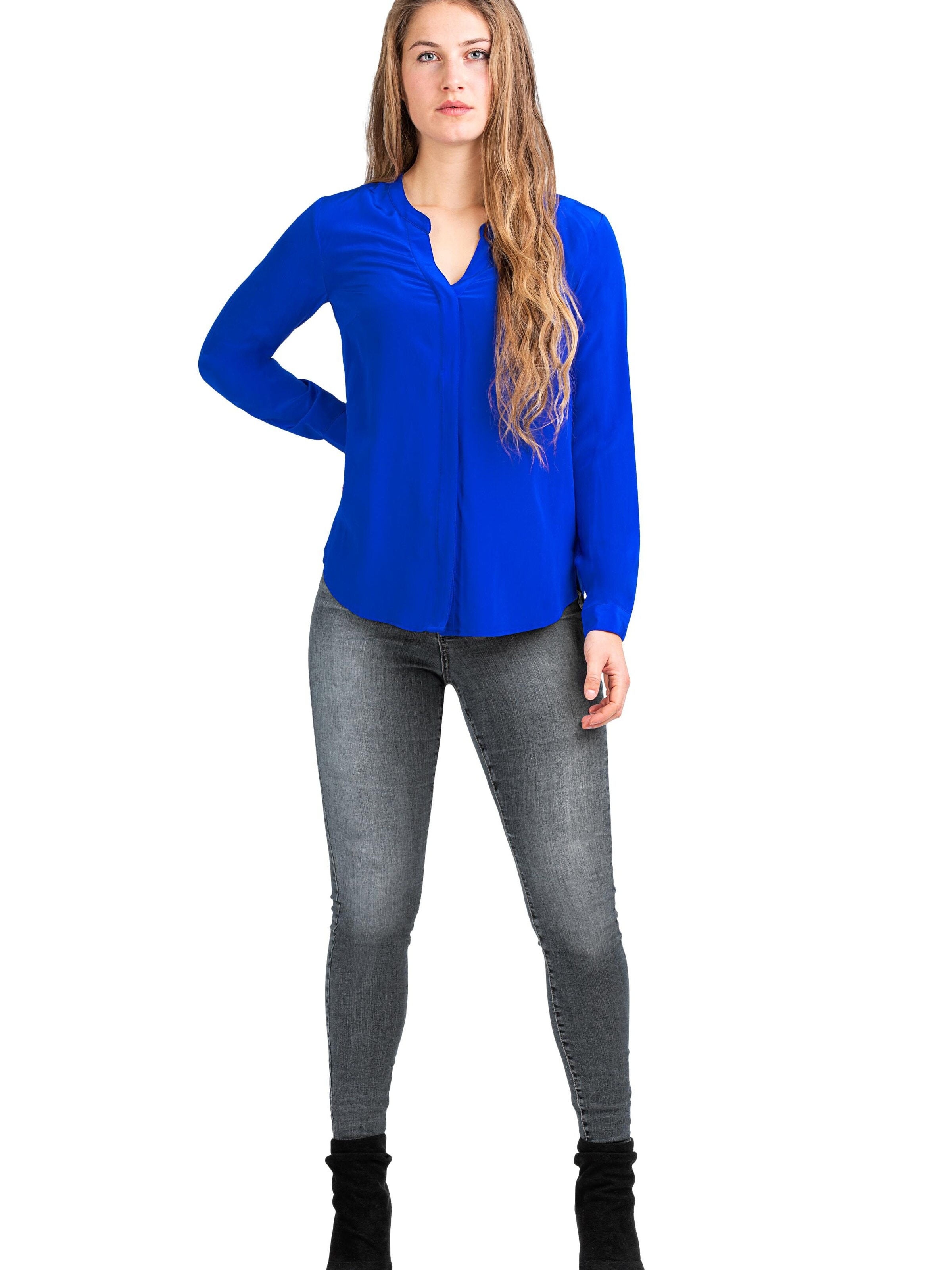 Posh Gear Blus 'Seidenbluse Nobicetta' i blå