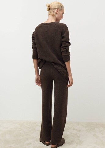 MANGO Loose fit Pants 'Camilo' in Brown