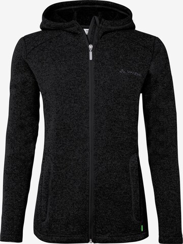 VAUDE Athletic Fleece Jacket 'Tikoma' in Black: front