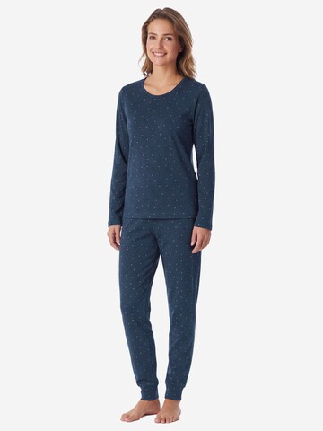 Pyjama ' Casual Essentials ' SCHIESSER en bleu : devant