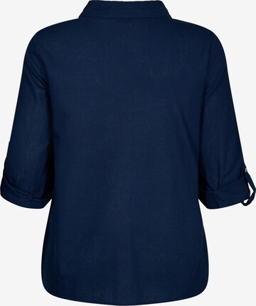 Camicia da donna 'VFLEX' di Zizzi in blu
