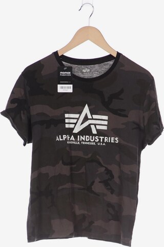 ALPHA INDUSTRIES T-Shirt M in Grau: predná strana