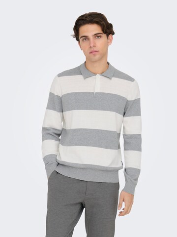 Only & Sons - Jersey 'REX' en gris