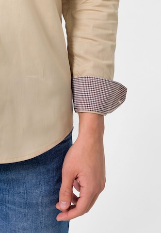 Felix Hardy Slim fit Button Up Shirt in Beige