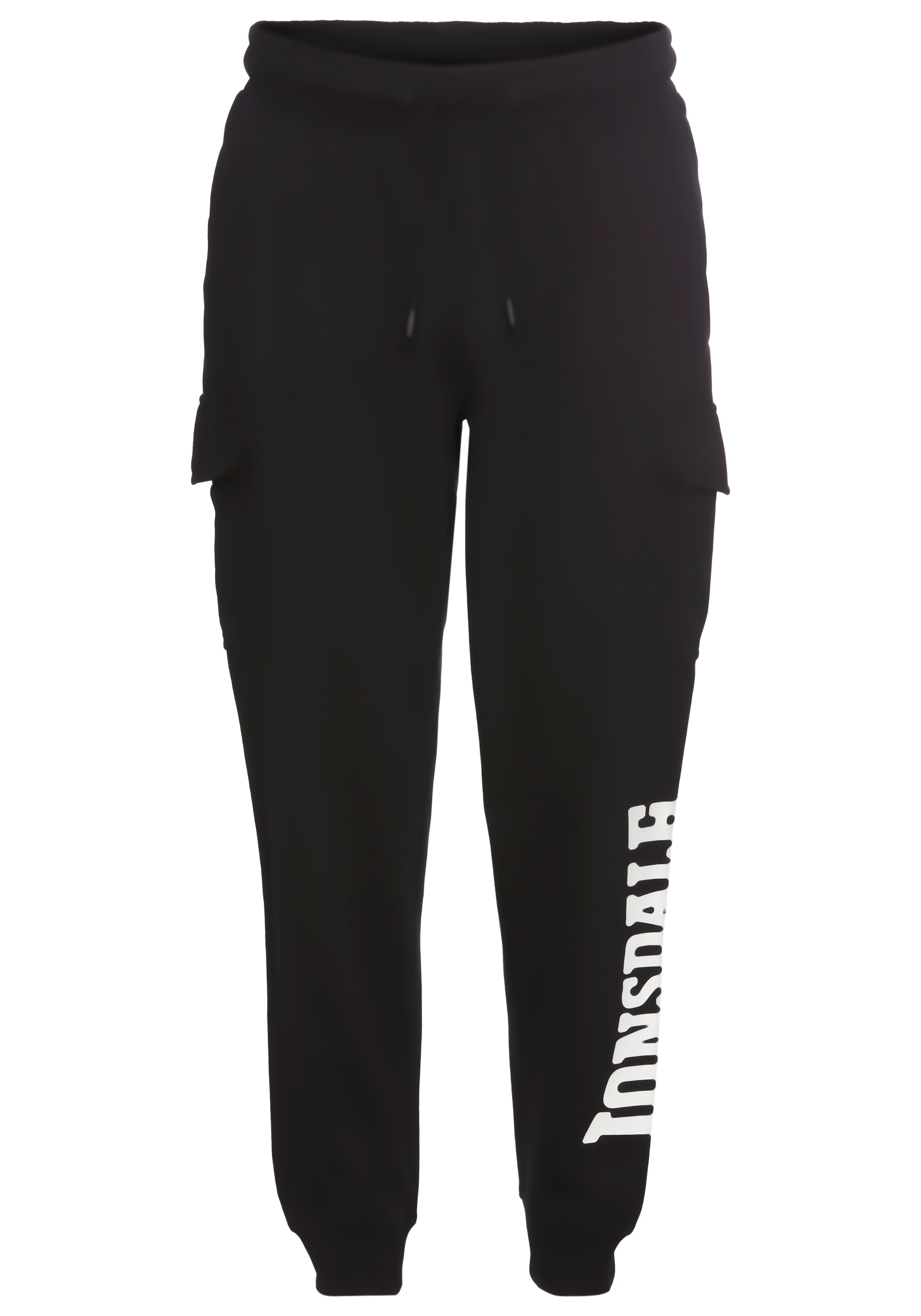 LONSDALE Loose fit Pants in Black: front