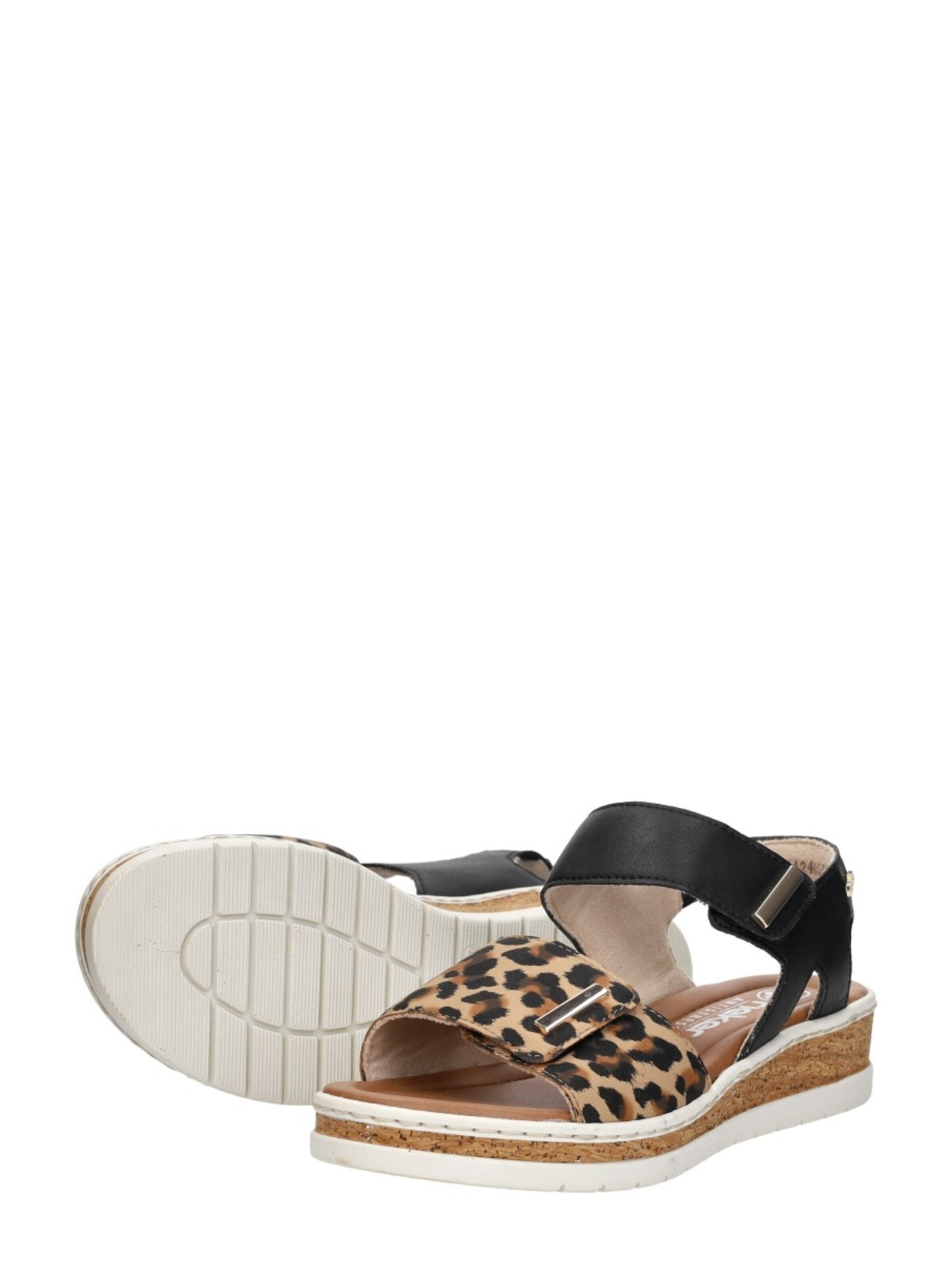Rieker Sandal 'Sandalen Plat' in Black