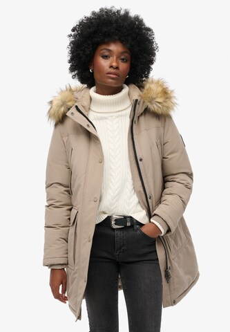 Superdry Winterparka 'Everest' in Groen: voorkant