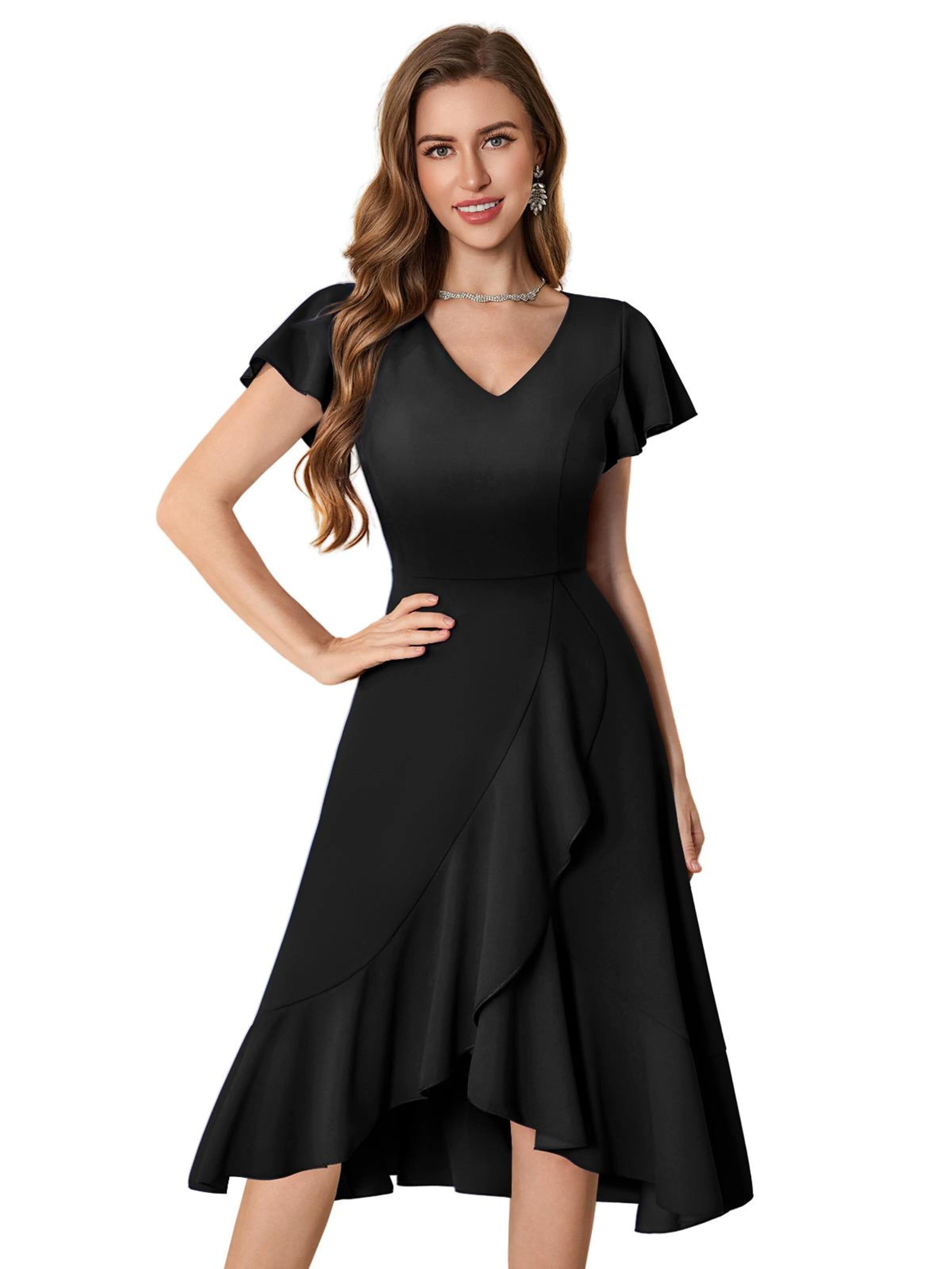 Zapaka Cocktailkleid‌‌‌‌‌‌‌‌‌ in Schwarz: Vorderseite