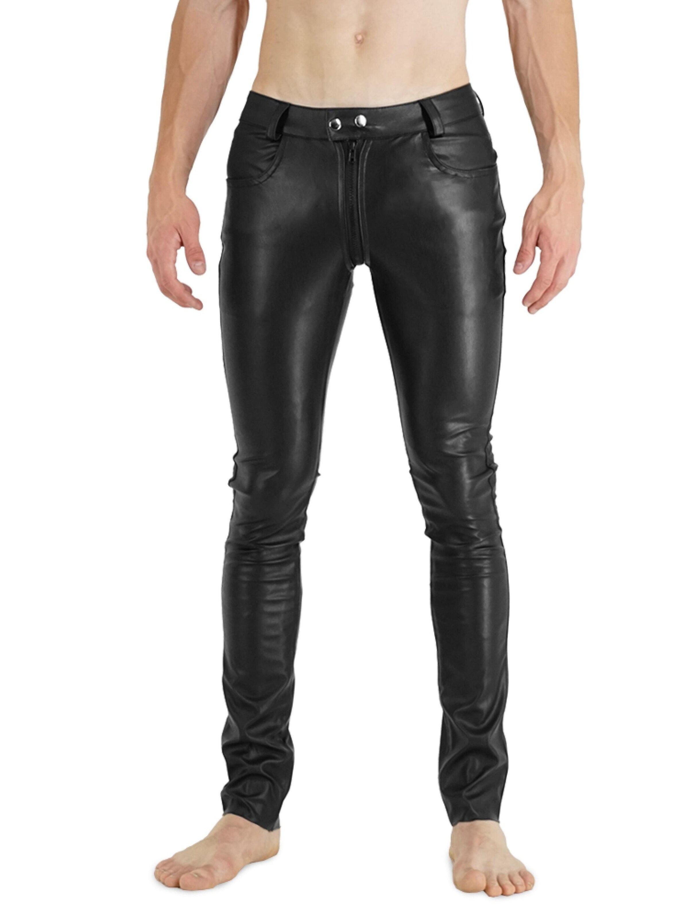 BOCKLE Skinny Hose 'Bockle® Faux NEW GAY-ZIP'‌‌‌‌ in Schwarz: Vorderseite
