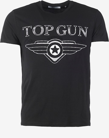 TOP GUN Shirt in Zwart: voorkant