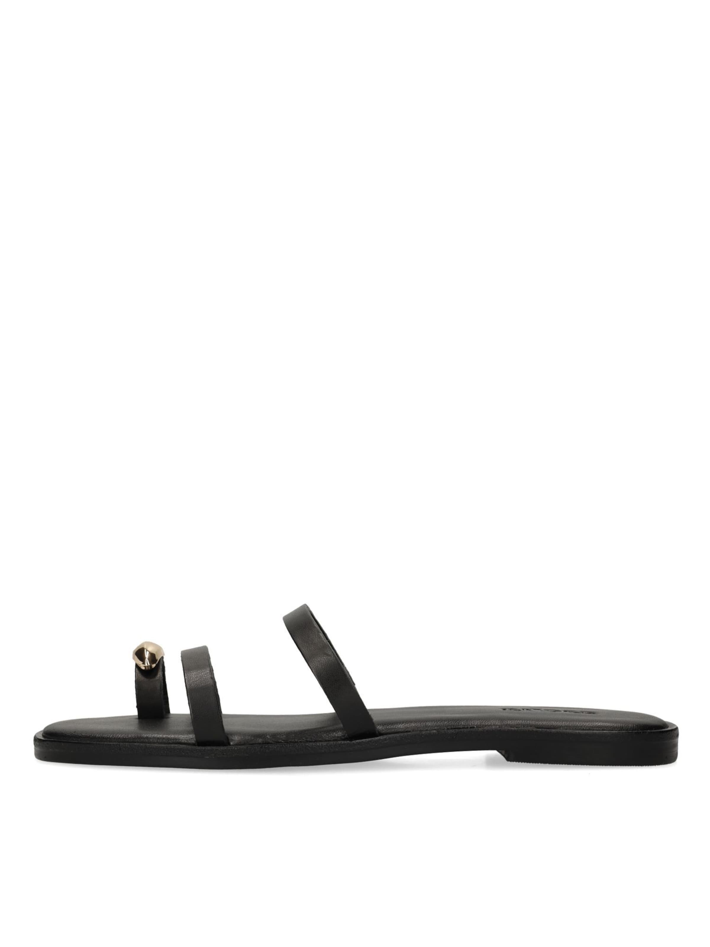 SACHA T-Bar Sandals in Black