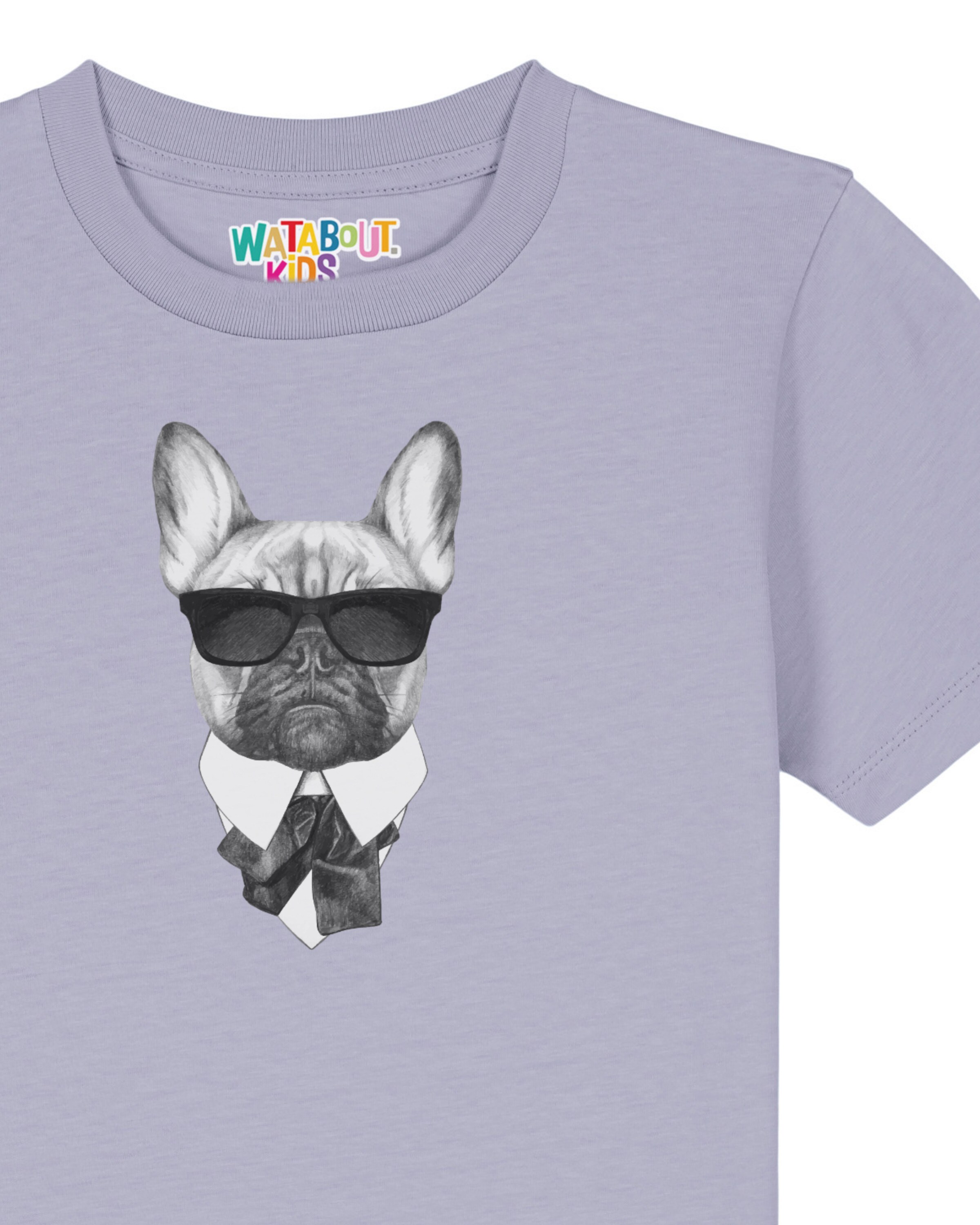 T-Shirt 'Ein Fescher Hund' watabout.kids en violet