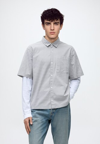 HOLLISTER Comfort Fit Πουκάμισο σε γκρι: μπροστά