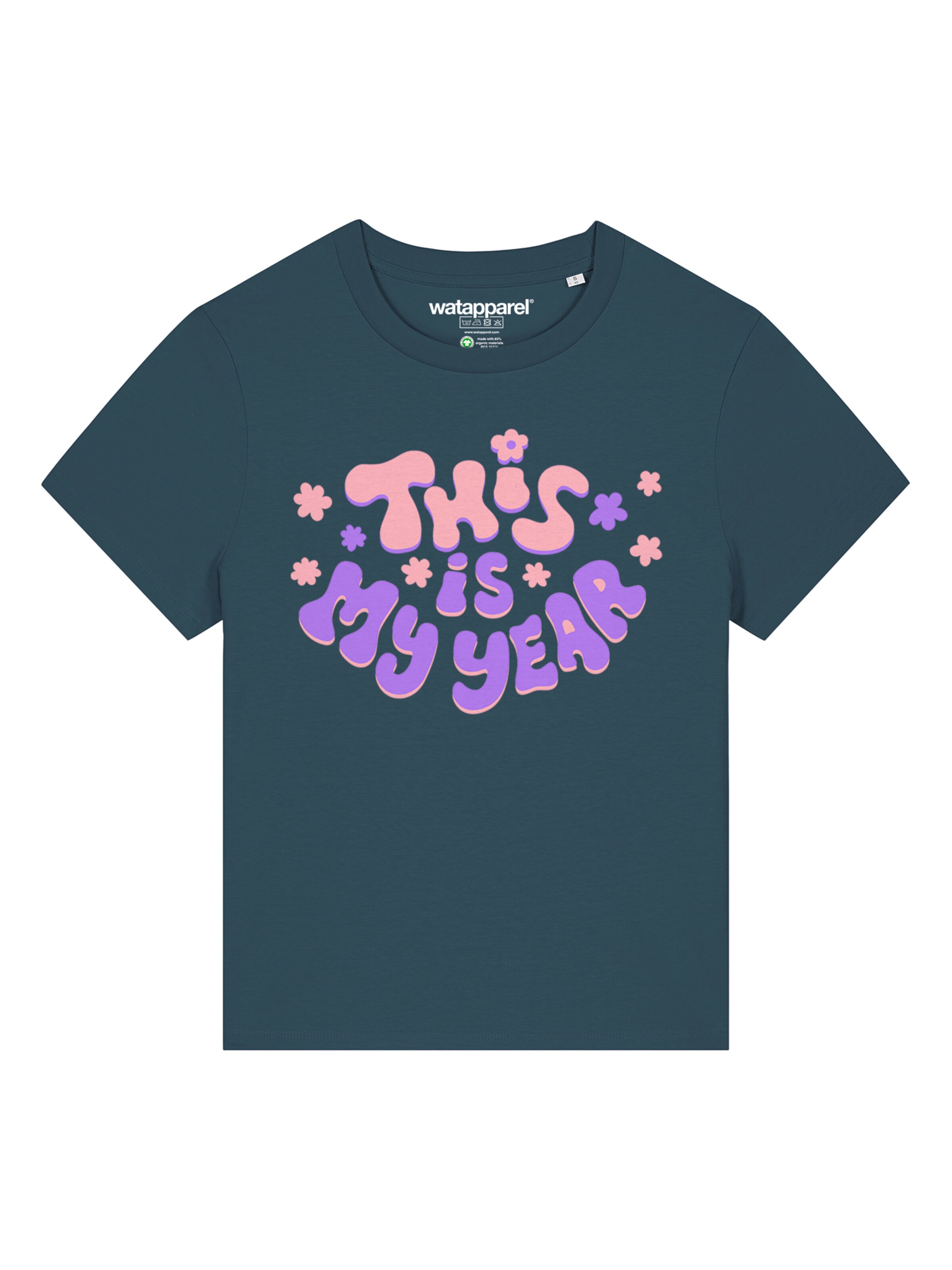 Watapparel T-Shirt 'This is my year' in Grün: Vorderseite