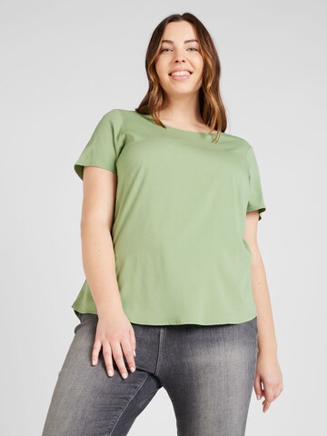 Vero Moda Curve T-Shirt 'BELLA' in Grün: predná strana