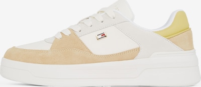 Sportbačiai be auliuko 'ESSENTIAL BASKET' iš TOMMY HILFIGER, spalva – smėlio spalva / geltonosios citrinos spalva / šviesiai pilka / balta, Prekių apžvalga