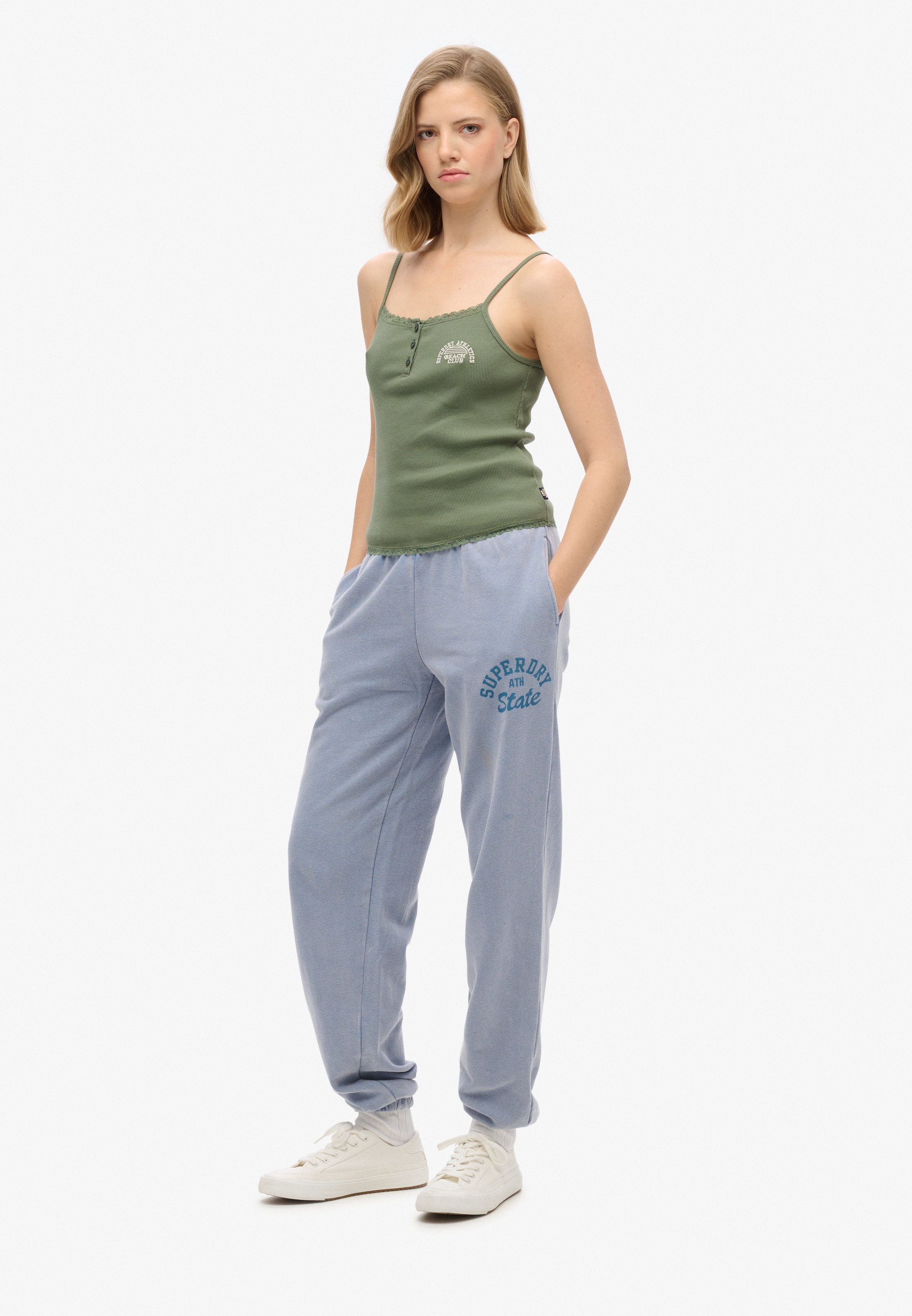 Superdry Loosefit Broek in Blauw