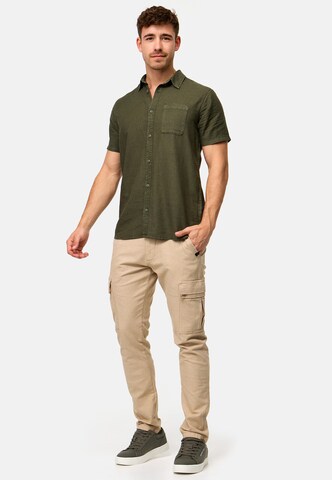 INDICODE JEANS Slim fit Cargo Pants 'Safi' in Beige