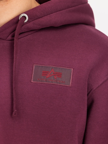 ALPHA INDUSTRIES - Pullover 'Backprint' em vermelho