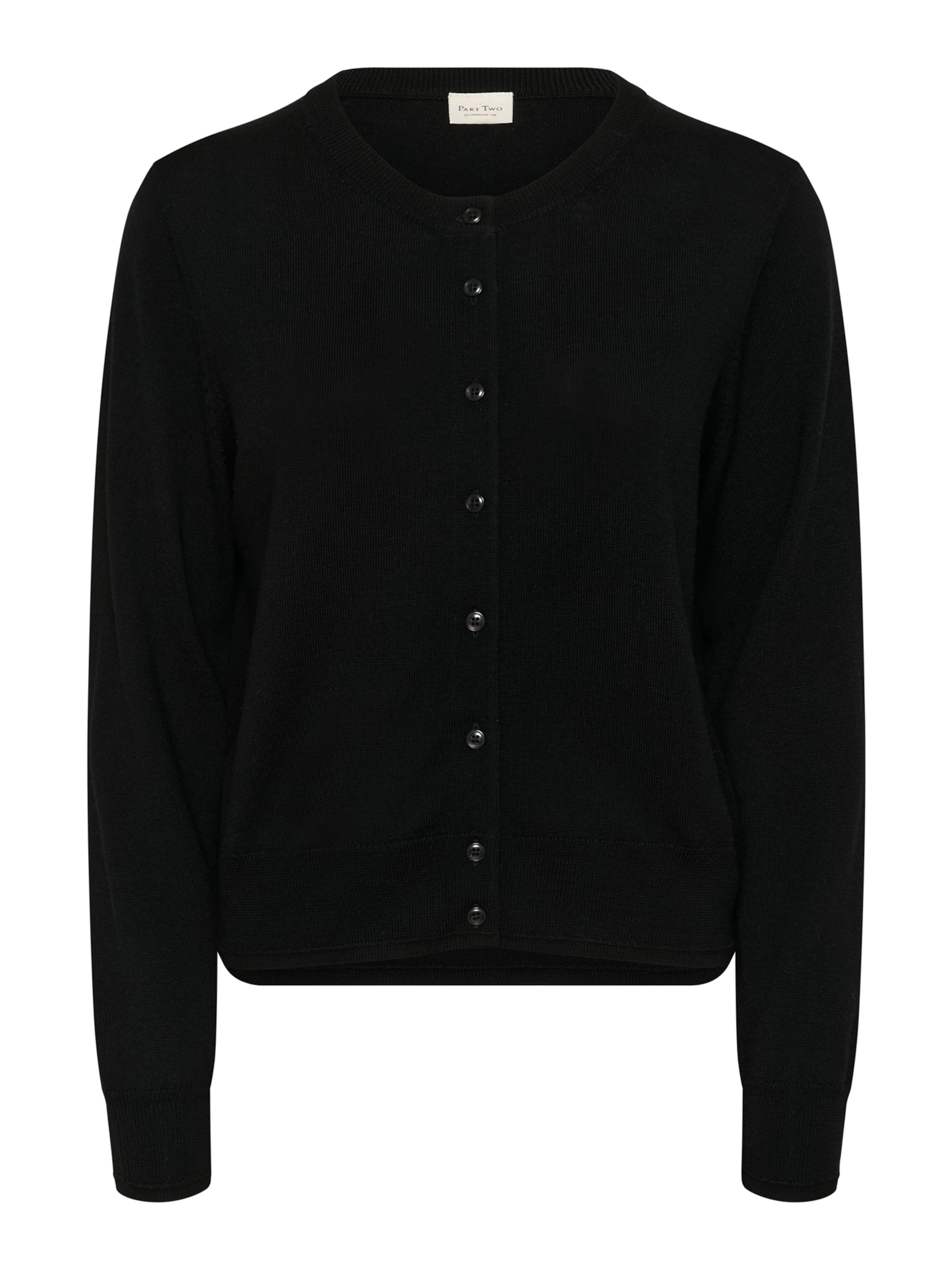 Part Two Gebreid vest 'NoelaniPW' in Zwart: voorkant