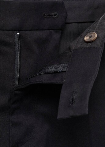 MANGO MAN Regular Pleated Pants 'Nicco' in Black
