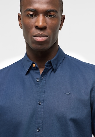 MUSTANG Regular Fit Hemd in Blau