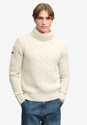 Superdry & Co Pullover 'Jacob' in Beige: Vorderseite