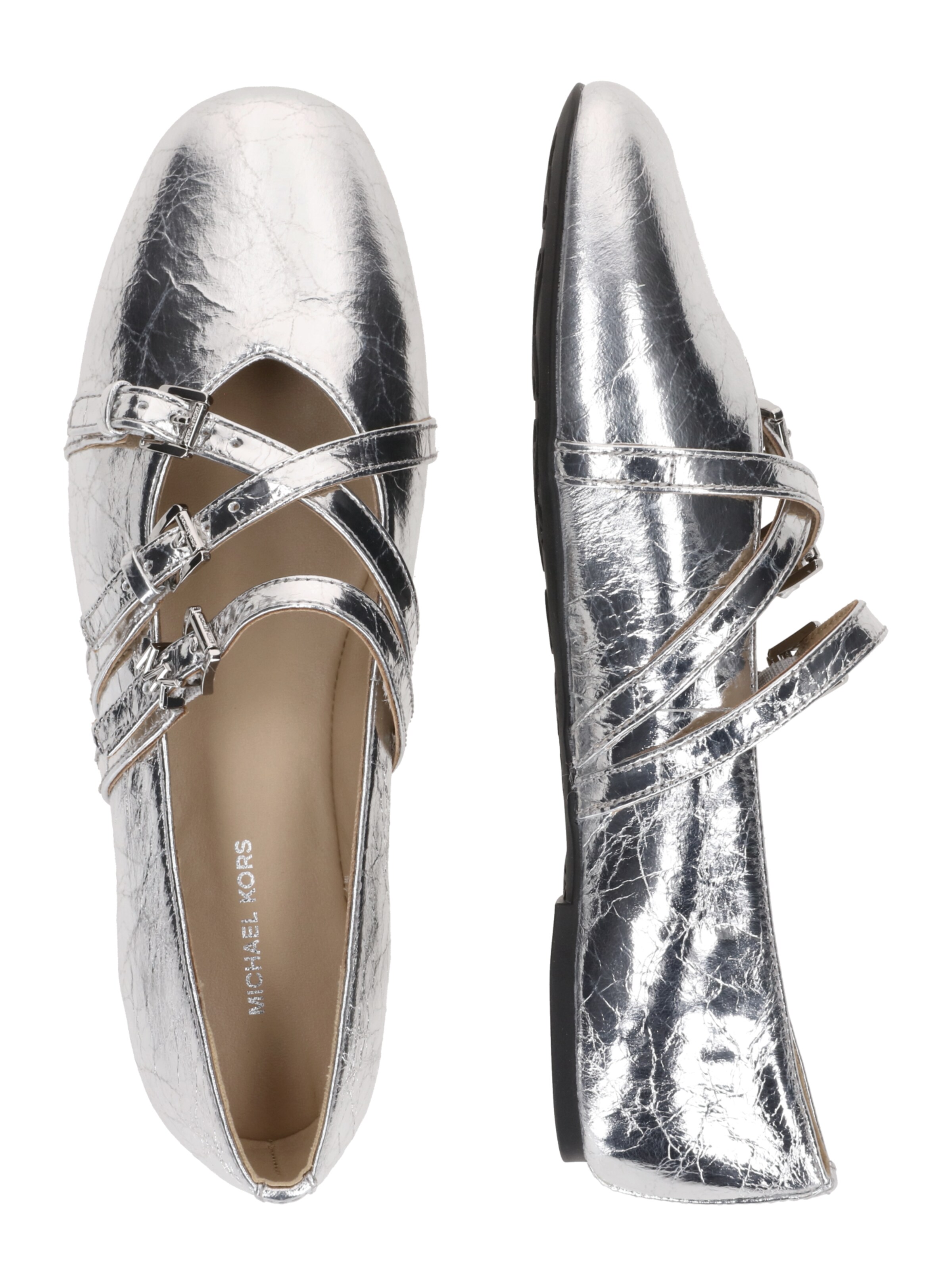 MICHAEL Michael Kors Балетки с ремешком 'INDY FLEX' в Серебристый