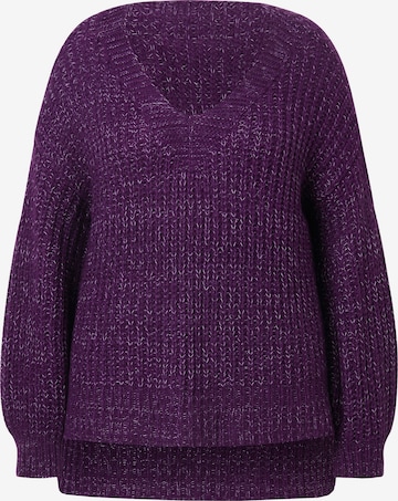 Janet & Joyce Sweater in Purple: front