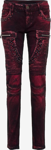 CIPO & BAXX Slim fit Jeans in Red: front